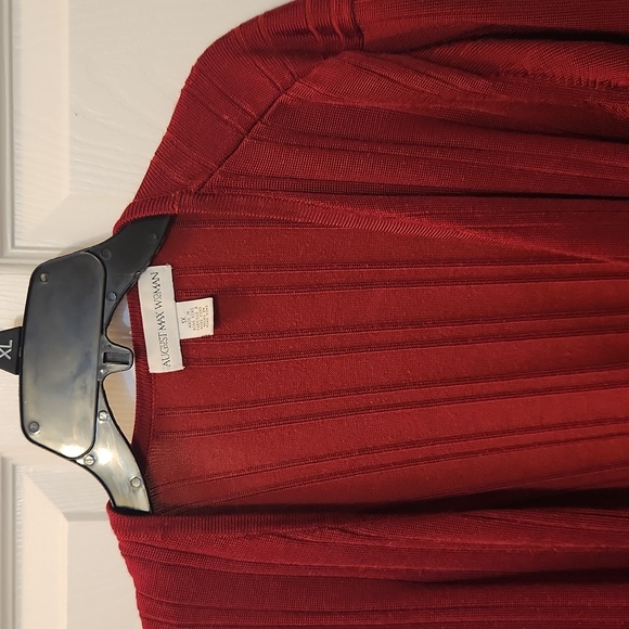 August Max Vintage 2 piece top set cardigan rib texture size 1x - Picture 8 of 11